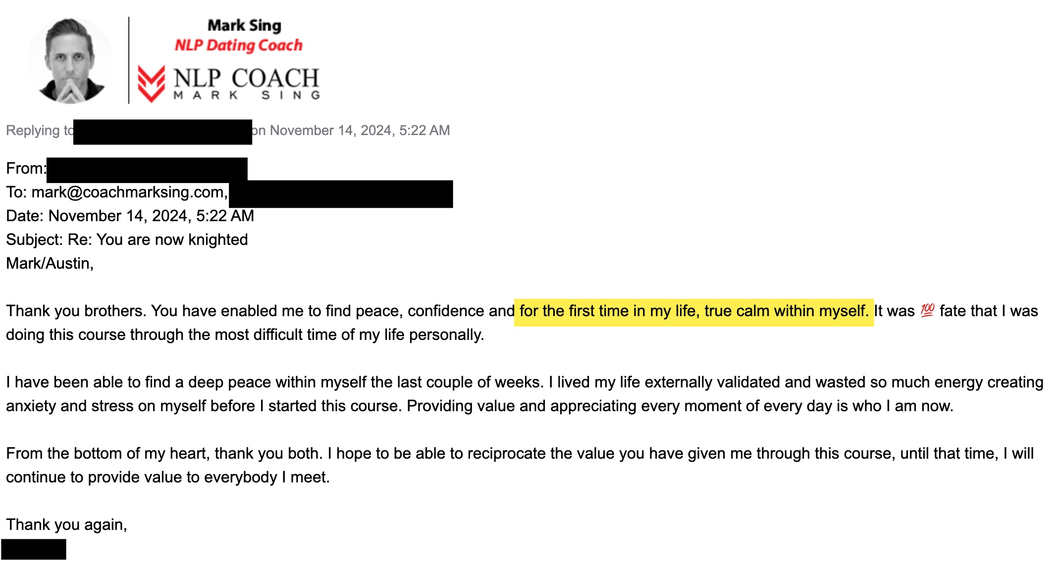 Client review