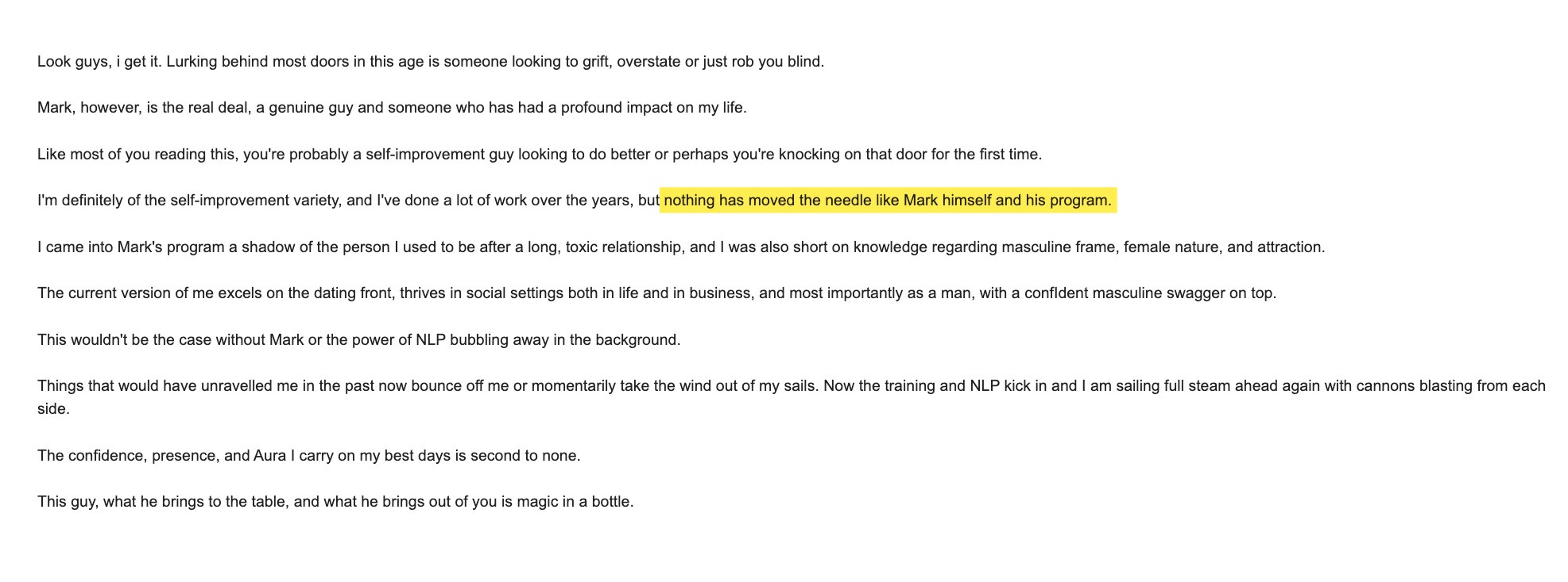 Client review