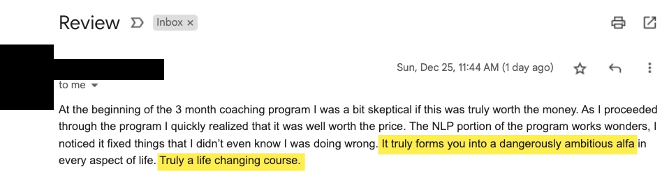 Client review