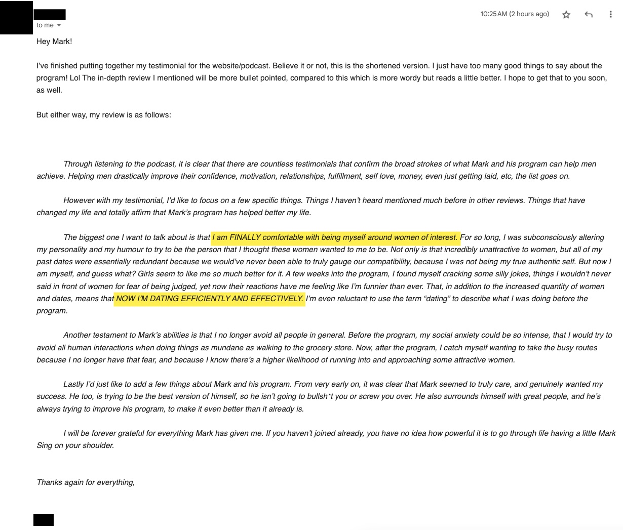 Client review